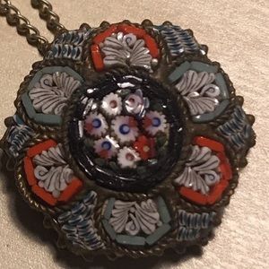 AMAZING ANTIQUE MICRO MOSAIC NECKLACE